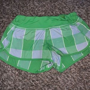 lululemon green reflective shorts
